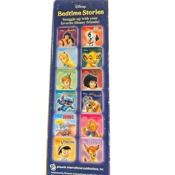Disney Bedtime Stories: 12 Board Book Block Tower - Editors of Phoenix Inter... - Picture 2 of 4